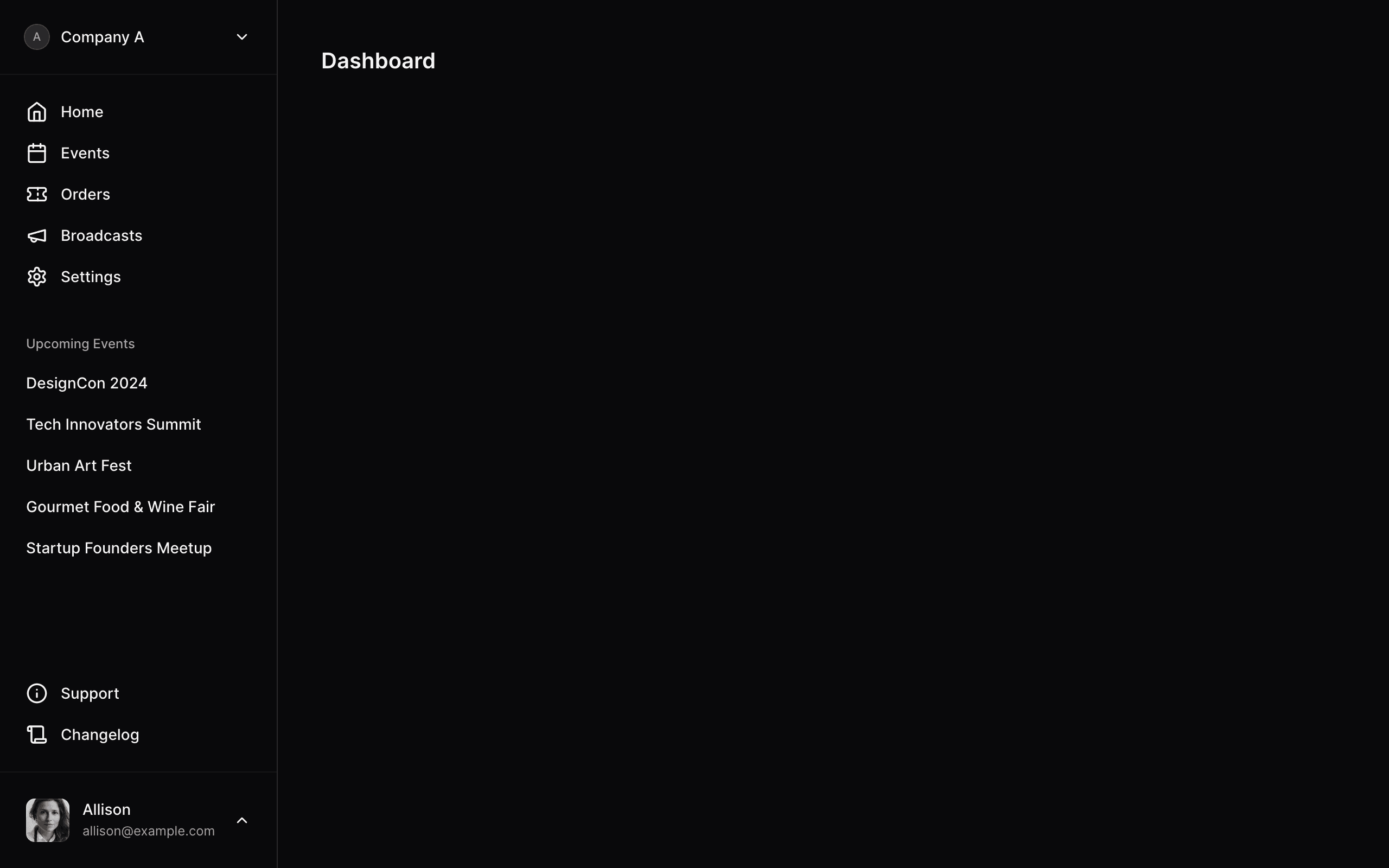 App screenshot (dark mode)